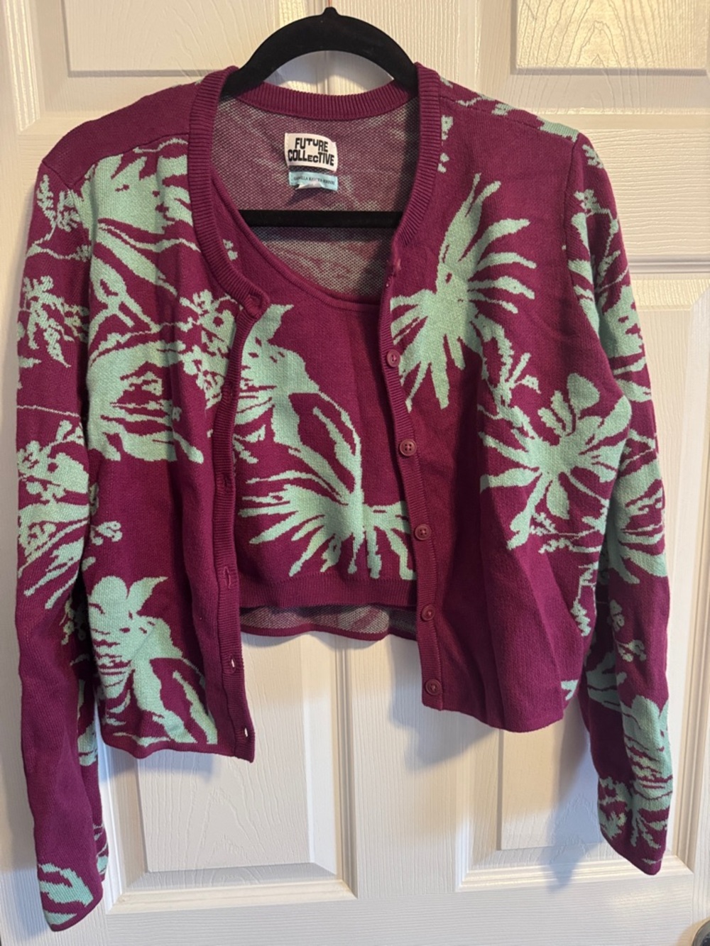 Target Future Collective Floral Knit Cardigan Set